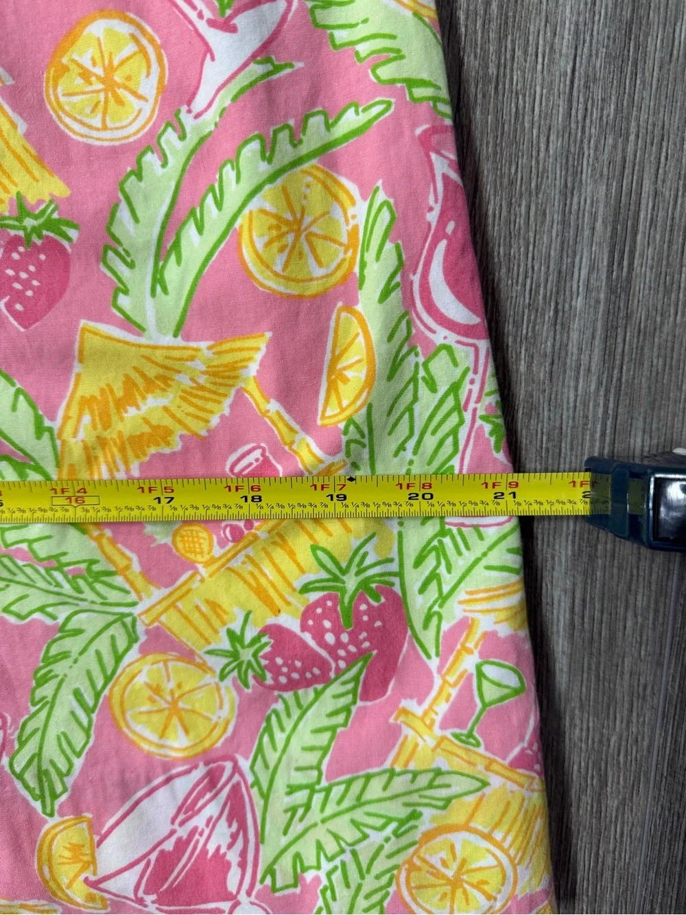 Lilly Pulitzer Pink Cocktail Tiki Print Sleeveless Shirt Dress 4 Cotton Preppy - Picture 6 of 11